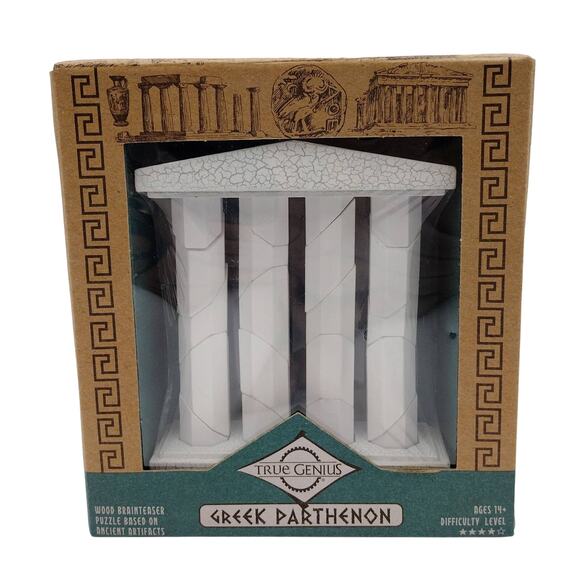 Greek Parthenon - 15-piece 3D Puzzle - Wooden Brainteaser Columns Project Genius - Picture 1 of 3